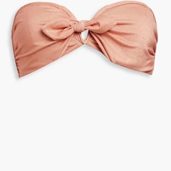 Zimmerman NWT Bow-embellished bandeau bikini top Peach Size 4 $258 - Picture 2 of 12